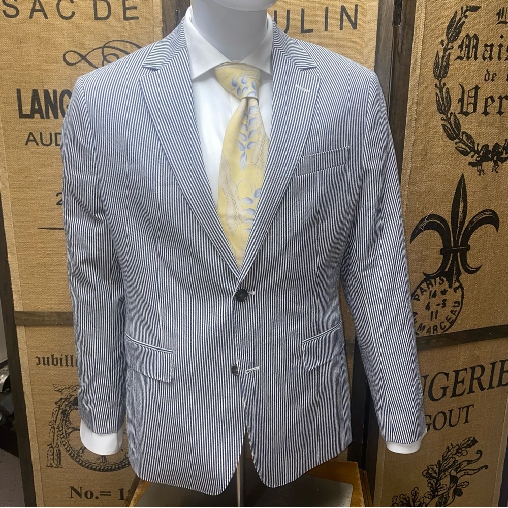 NWOT Bonobos X Subalpino Seersucker Blazer, 40R, Athletic Fit